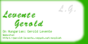 levente gerold business card